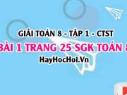 Giải bài 1 trang 25 Toán 8 Tập 1 SGK Chân trời sáng tạo